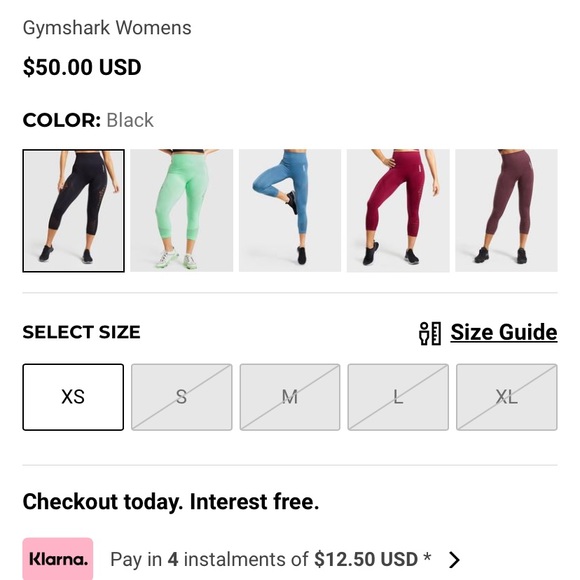 GYMSHARK ENERGY+ SEAMLESS CROPPED LEGGINGS- SMALL - Picture 4 of 8